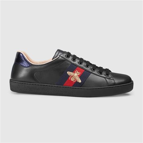 black gucci sneakers bee|Gucci bee platform sneakers.